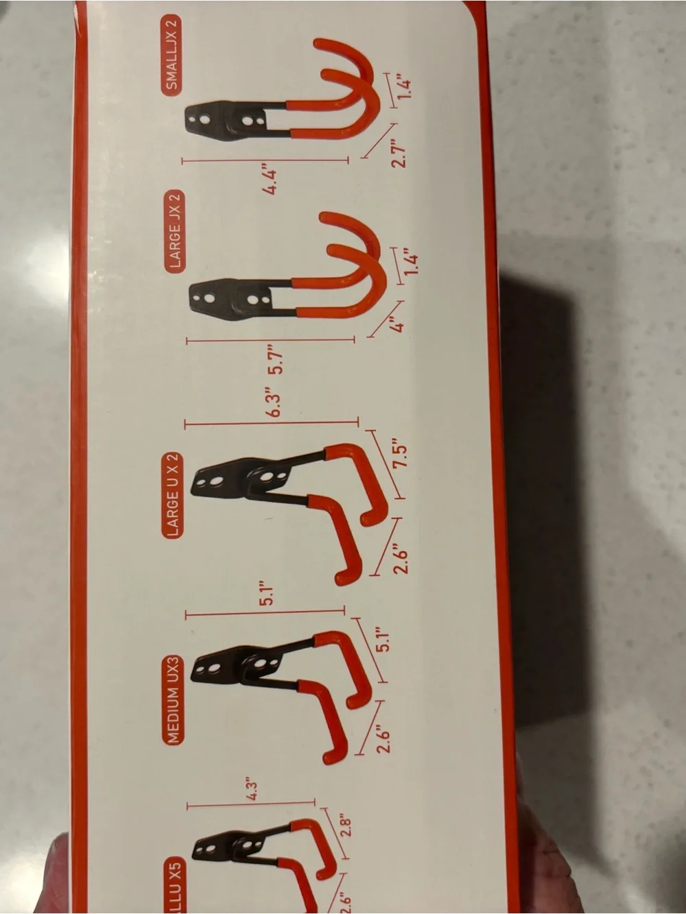 NVNOO Wall Hook Organizer Pack in White and Orange